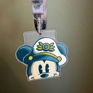 Disney Cruise Line Castaway Club Mickey Mouse Captain Lanyard - Gray and Blue